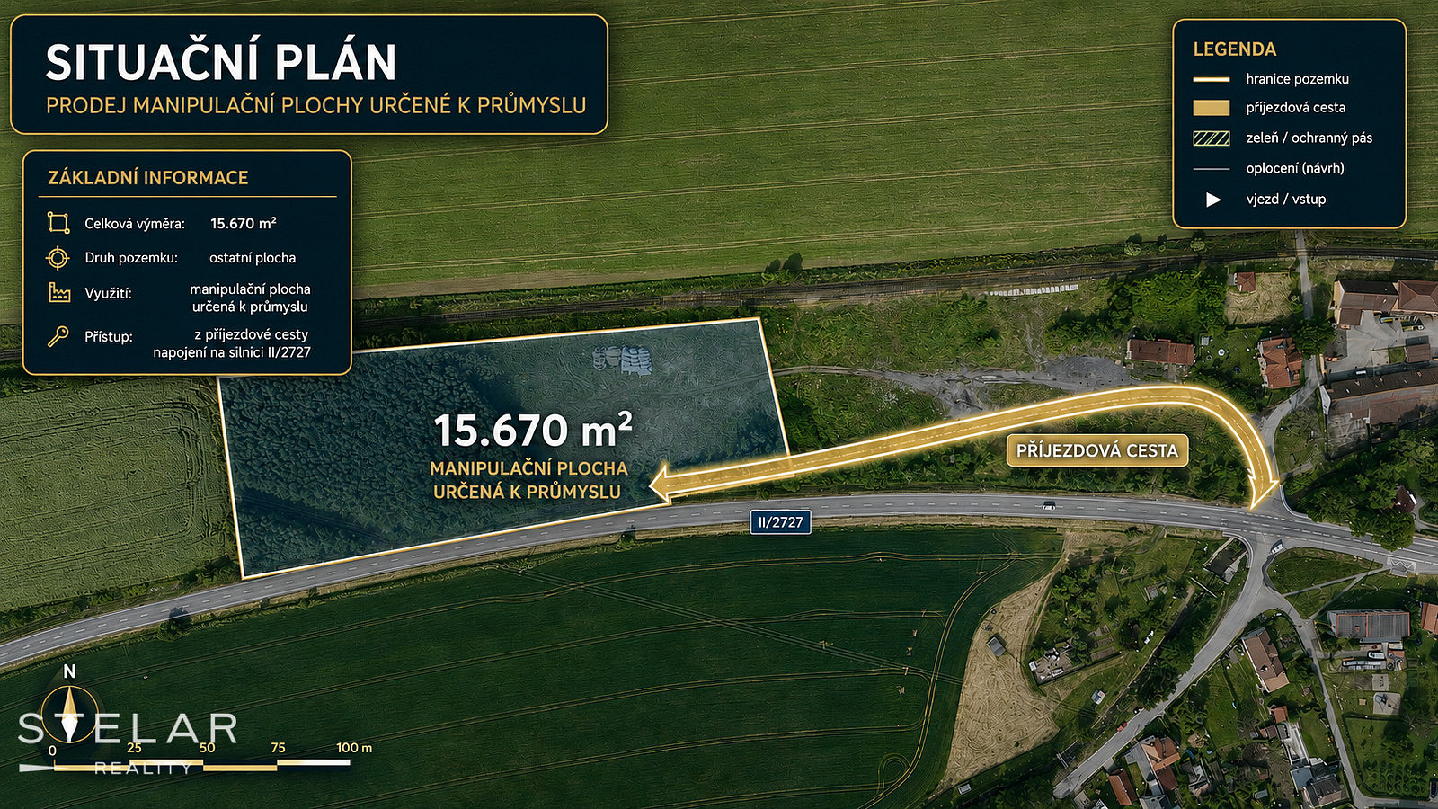 Prodej komerčního pozemku 15 670 m²