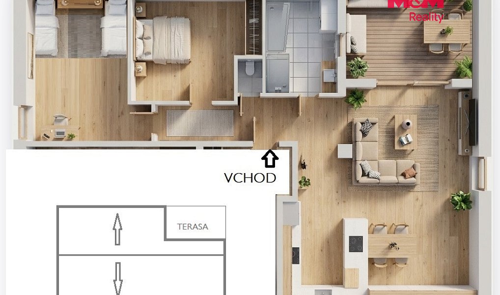 Prodej bytu 3+kk 106 m², Chotěšov – náhled fotky 2