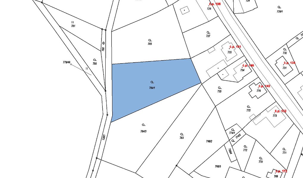 Prodej stavebního pozemku 2 413 m², Horní Police – náhled fotky 33