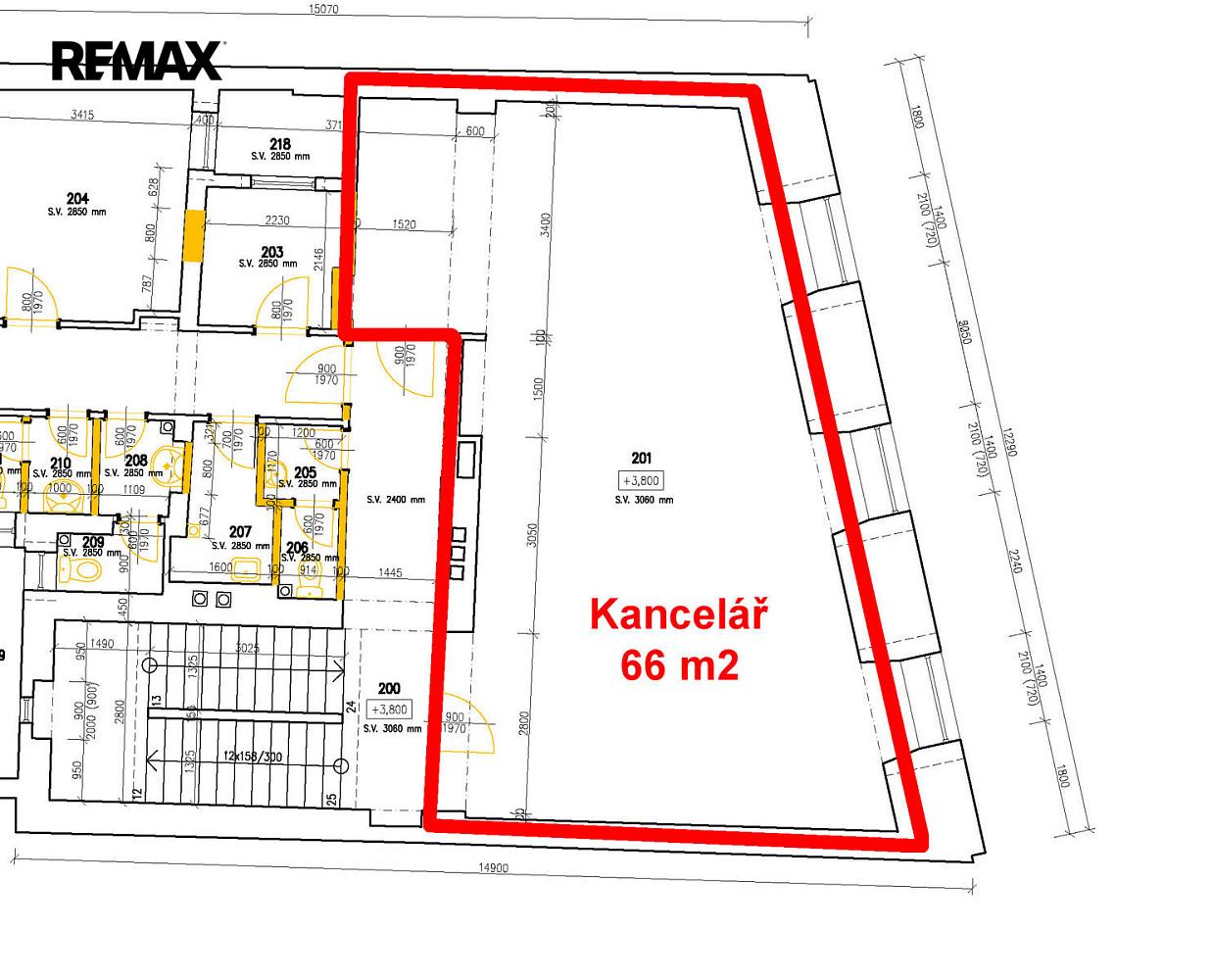 Pronájem kanceláře 66 m² – fotografie 2