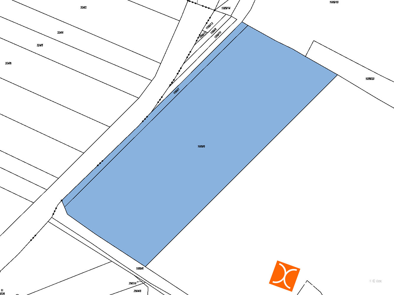 Prodej pole 1 746 m² – pohled 2