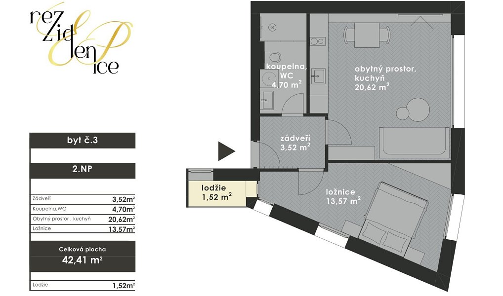 Prodej bytu 2+kk 42 m², Brno – náhled fotky 4