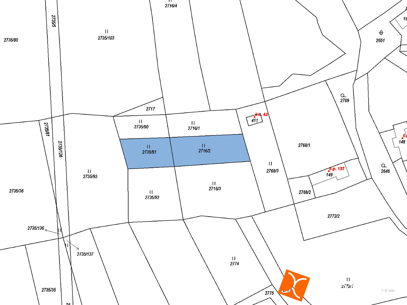 Prodej pole 410 m² — photo 2