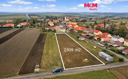 Prodej stavebního pozemku 2 309 m², Vítonice, okres Kroměříž