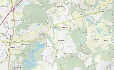 Dražba lesa 34 065 m², Římov