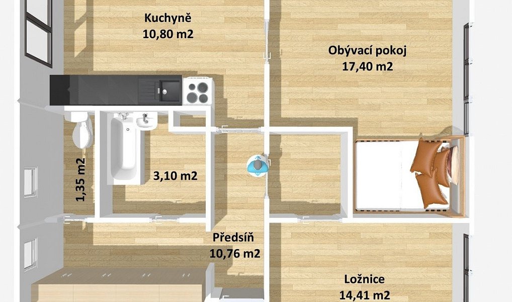 Prodej bytu 2+1 58 m², Stříbro – náhled fotky 5