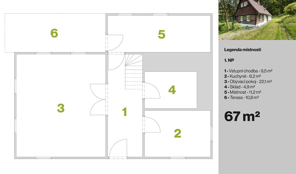 Prodej chaty/chalupy 112 m² s pozemkem 1 503 m², Zlatá Olešnice – náhled fotky 18