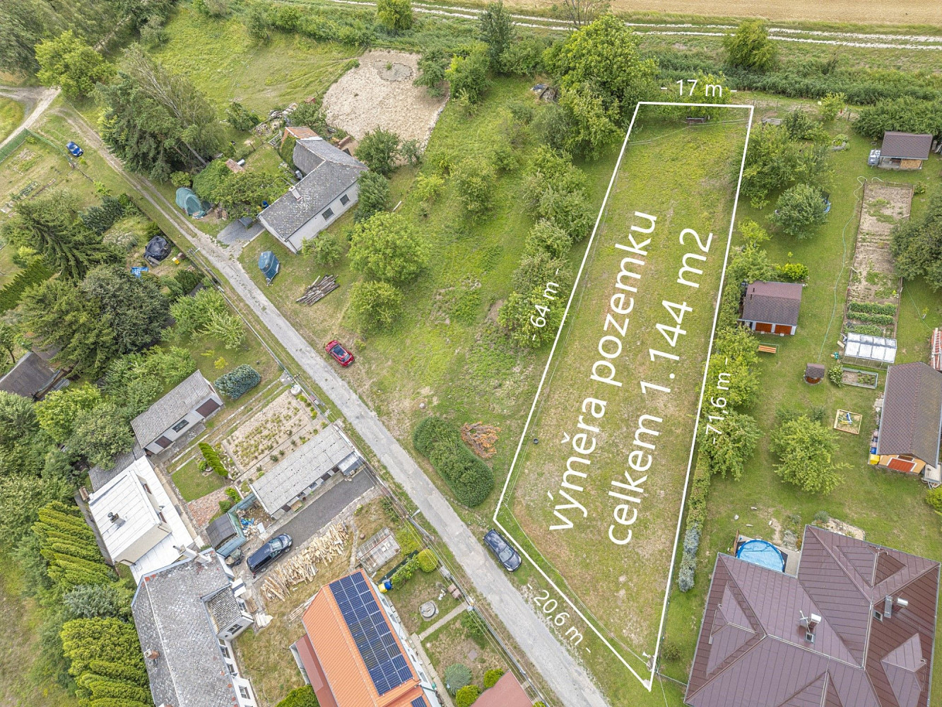 Prodej stavebního pozemku 1 144 m²