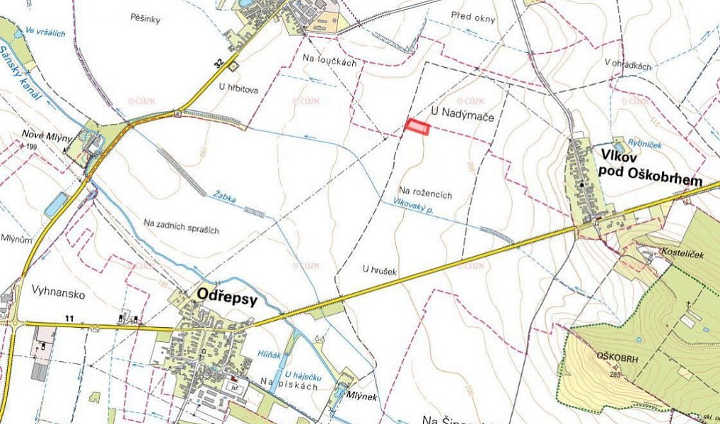 Prodej pole 7 161 m², Odřepsy – náhled fotky 2