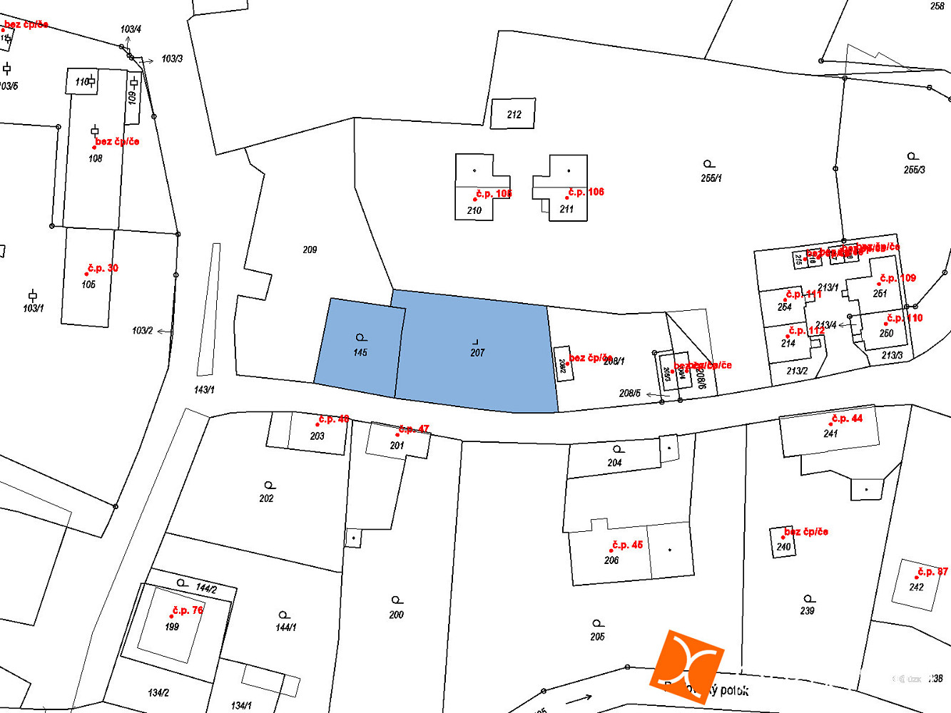 Prodej stavebního pozemku 1 241 m² – fotografie 2