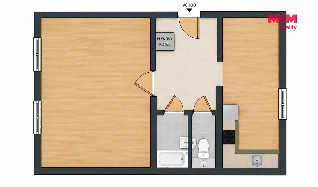Prodej bytu 1+1 47 m², Děčín – náhled fotky 2