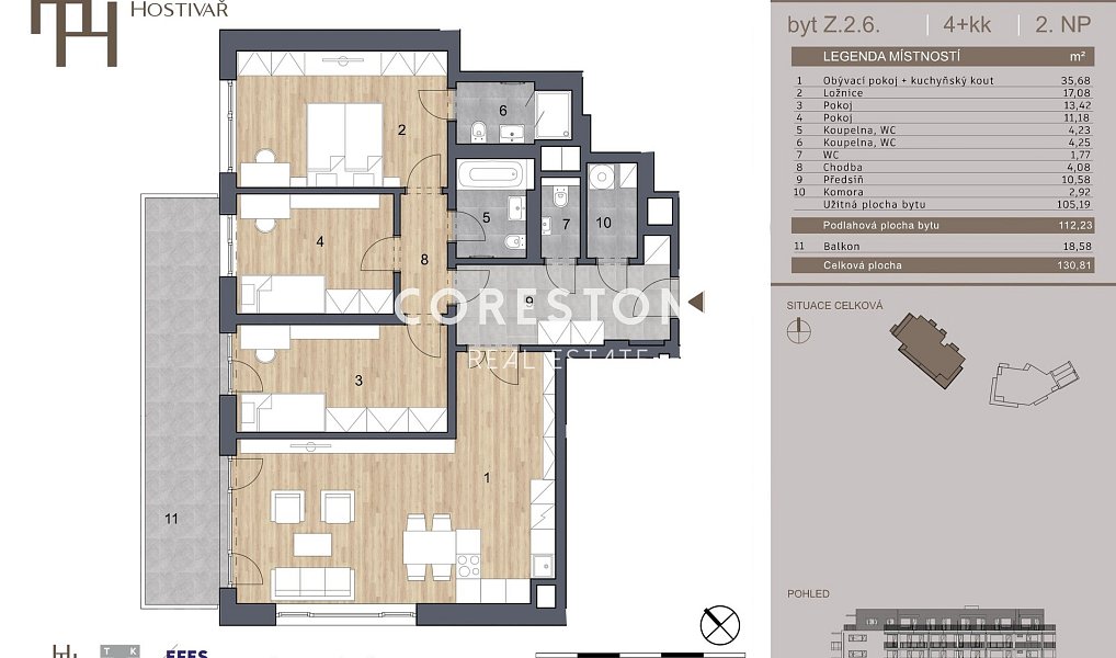 Prodej bytu 4+kk 112 m², Praha – náhled fotky 4