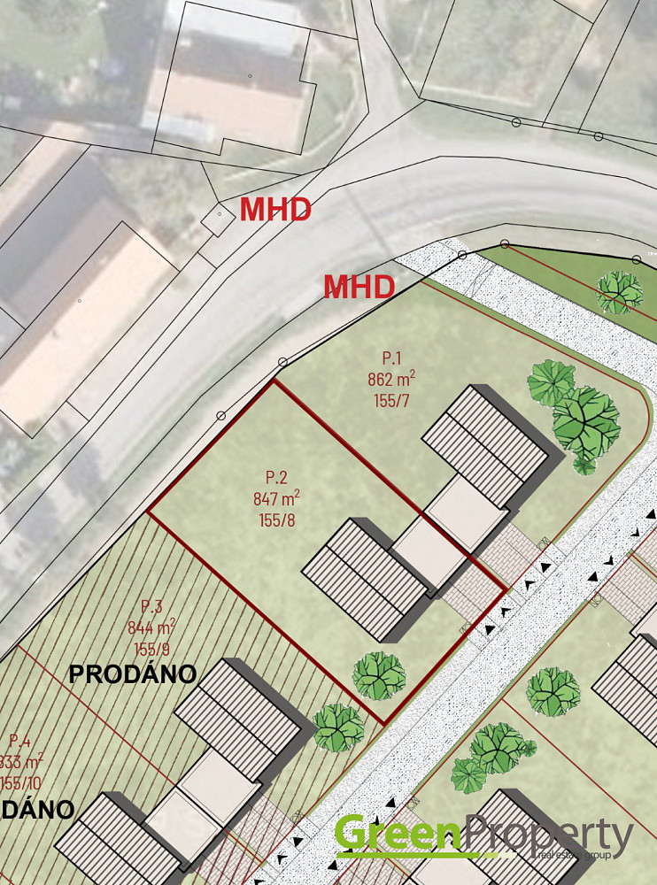 Prodej stavebního pozemku 847 m² – fotografie 3