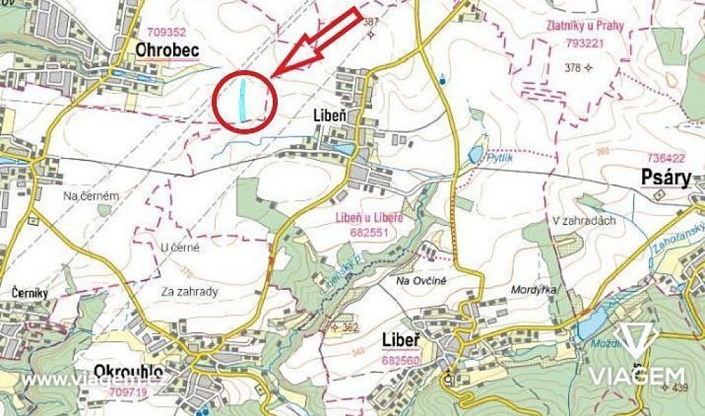 Prodej pole 9 265 m², Ohrobec – náhled fotky 4