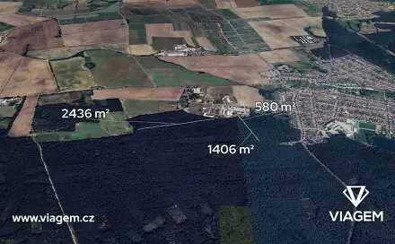 Prodej lesa 631 m², Ratíškovice, okres Hodonín