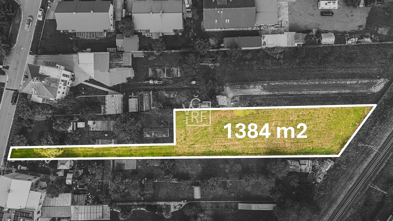 Prodej stavebního pozemku 1 384 m² – pohled 3