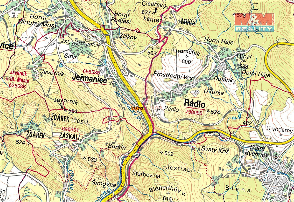 Prodej louky, 1677 m², Jeřmanice – pohled 2