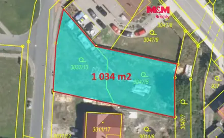 Prodej stavebního pozemku 1 034 m², Městec Králové, okres Nymburk