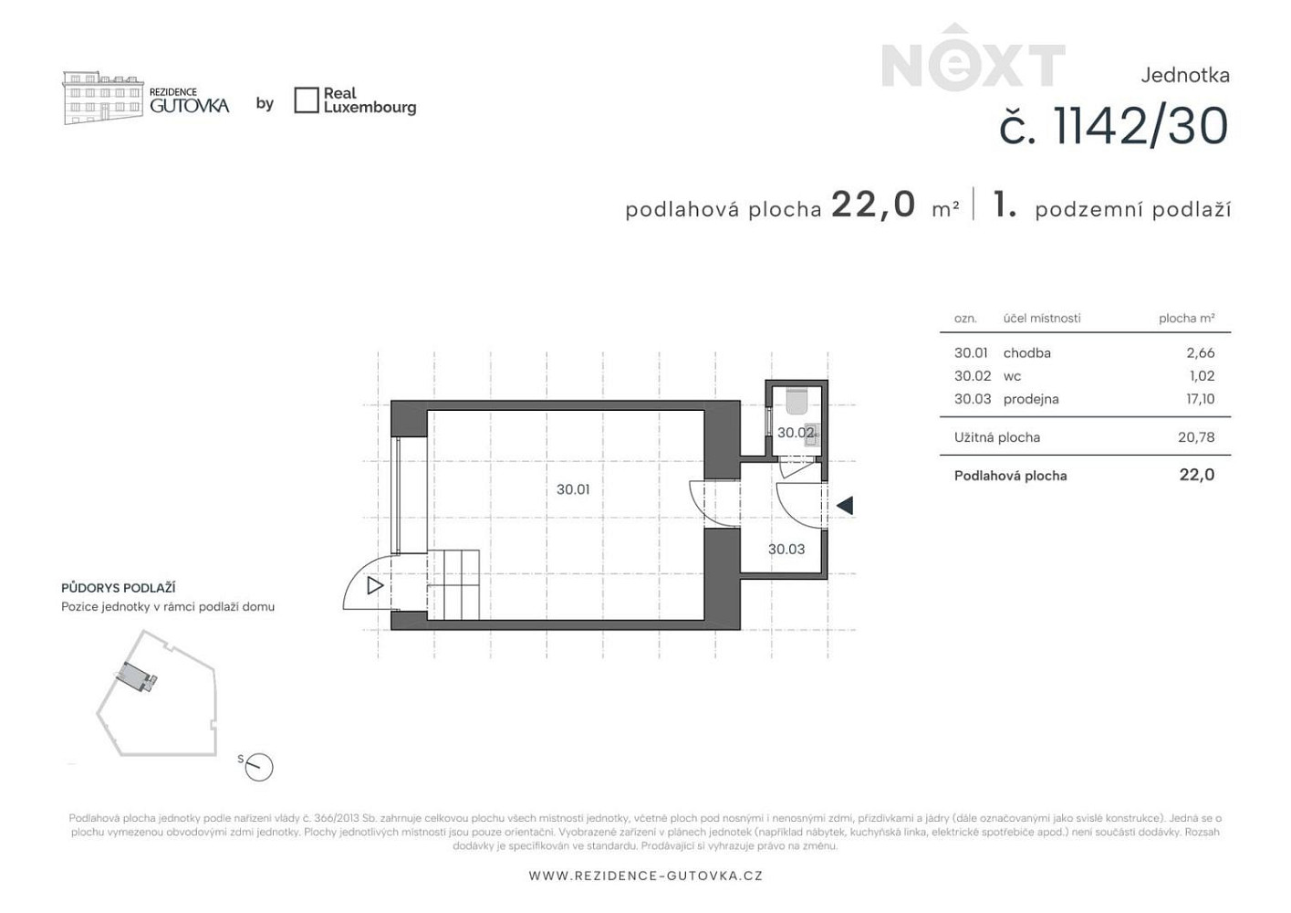 Prodej obchodních prostor 22 m² — photo 2