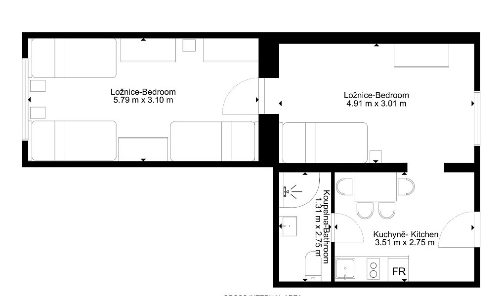 Pronájem bytu 2+1 44 m², Brno – náhled fotky 14