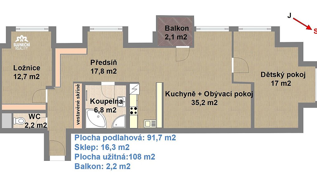 Pronájem bytu 3+kk 108 m², Polešovice – náhled fotky 6