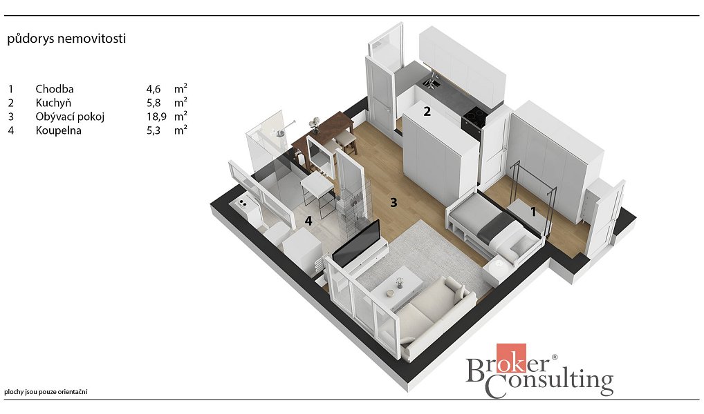 Pronájem bytu 1+kk 37 m², Žacléř – náhled fotky 14