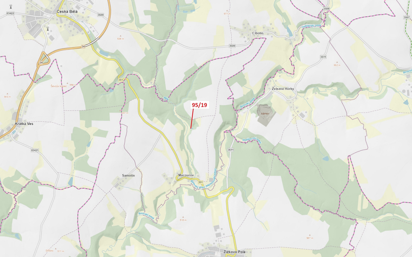 Dražba lesa 121 m²