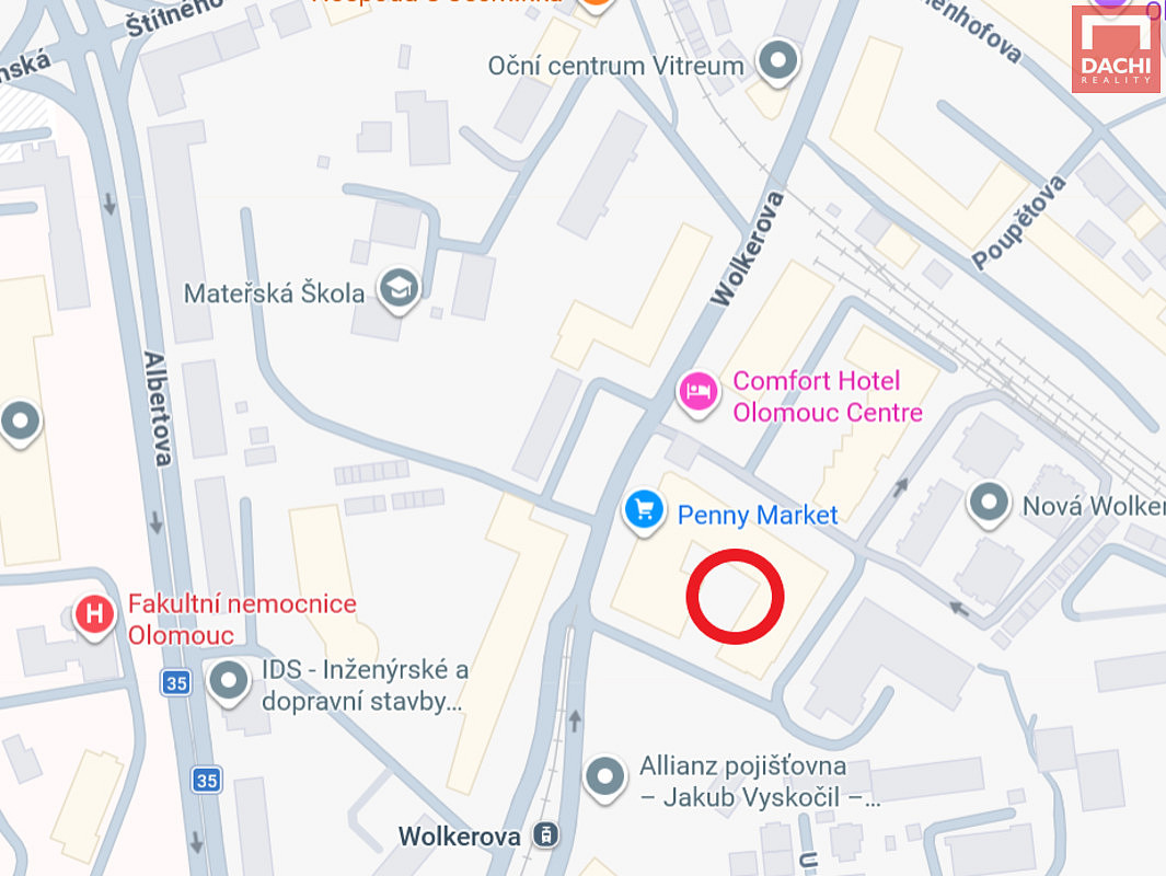 Pronájem garážového stání v centru Olomouce, Eduarda Hamburgera 6 – fotografie 3
