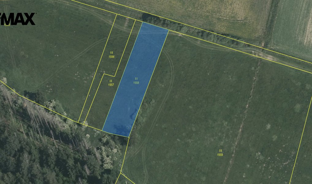Prodej pole 1 610 m², Komárov – náhled fotky 2
