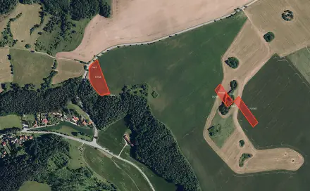 Prodej pole 23 486 m², Blansko - Lažánky