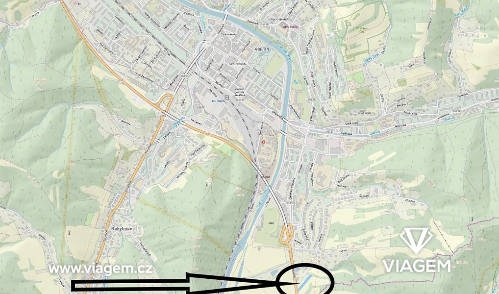 Prodej pole 3 034 m², Vsetín – náhled fotky 2