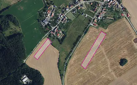 Prodej pole 21 531 m², Vavřinec - Veselice, okres Blansko