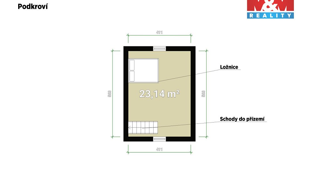 Prodej chaty/chalupy 65 m² s pozemkem 64 m², Hradec – náhled fotky 13