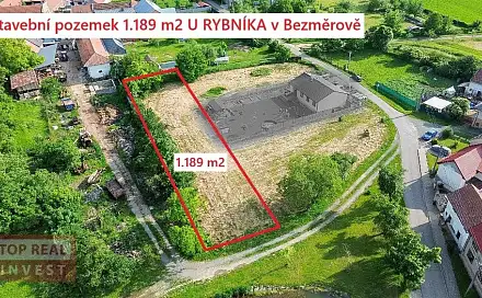 Prodej stavebního pozemku 1 189 m², Bezměrov, okres Kroměříž