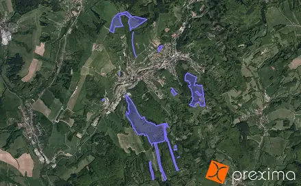 Prodej lesa 21 088 m², Luhačovice, okres Zlín