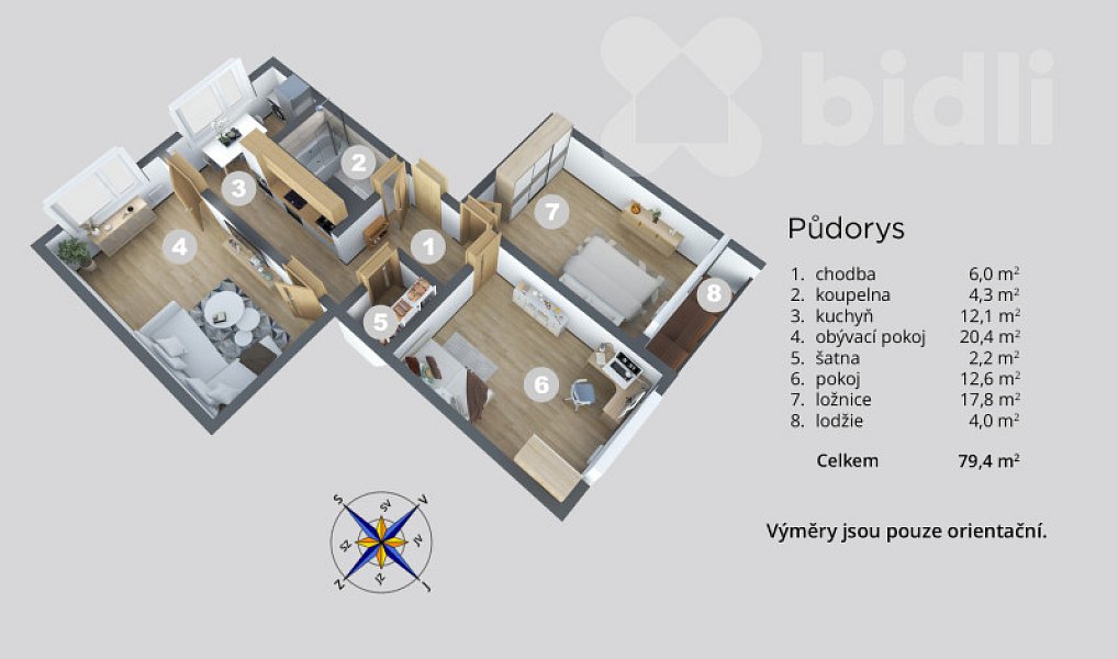 Prodej bytu 3+1 78 m², Jirkov – náhled fotky 8