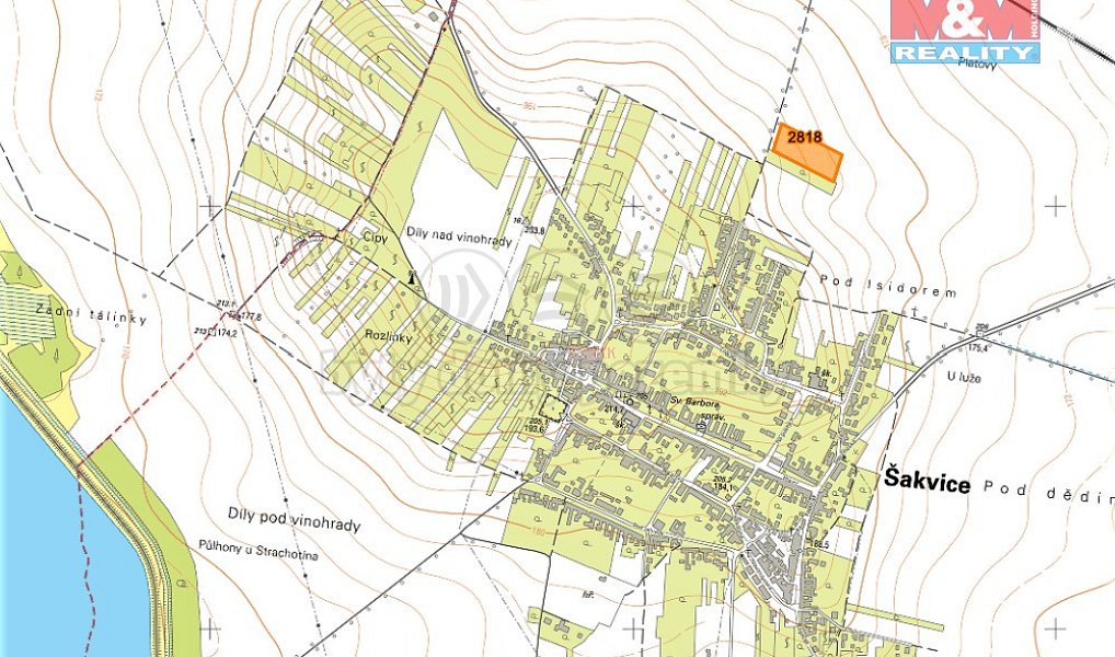 Prodej pole 5 315 m², Šakvice – náhled fotky 4