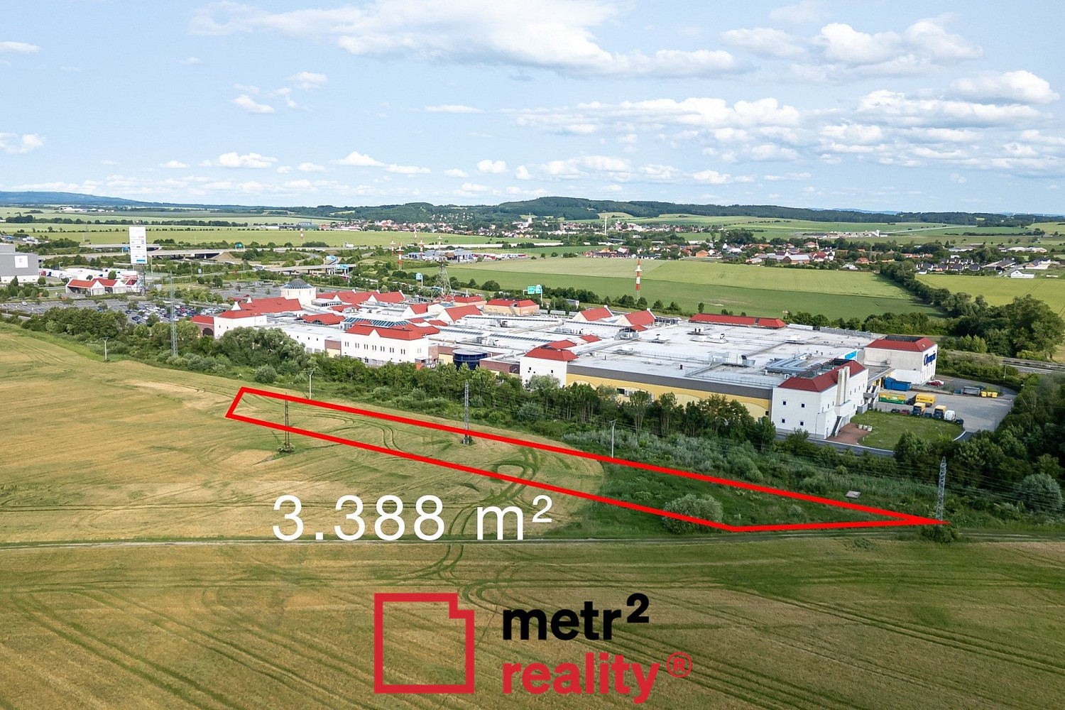 Prodej komerčního pozemku 3 388 m²