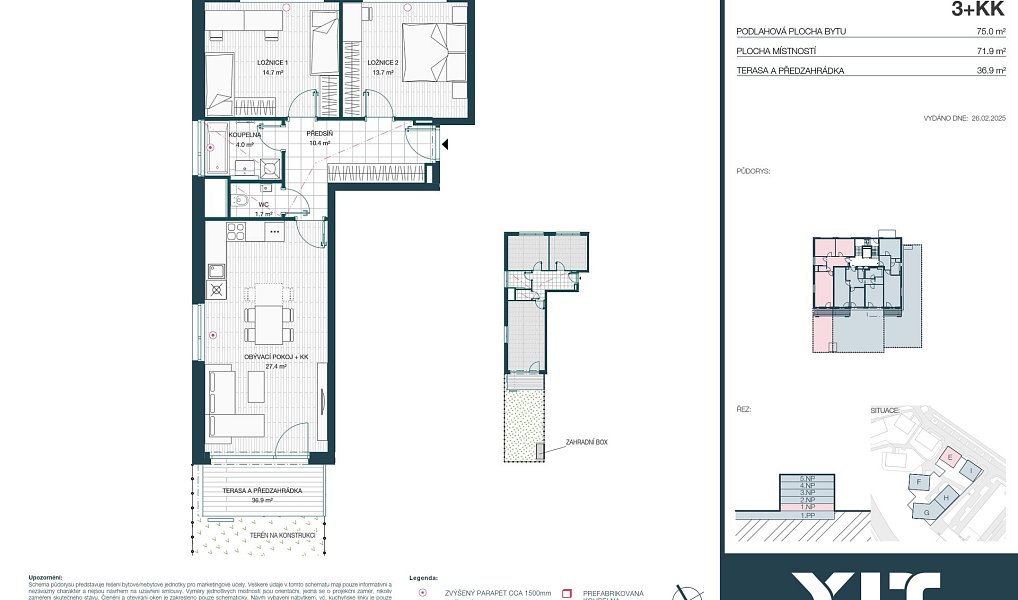 Prodej bytu 3+kk 72 m², Praha – náhled fotky 2