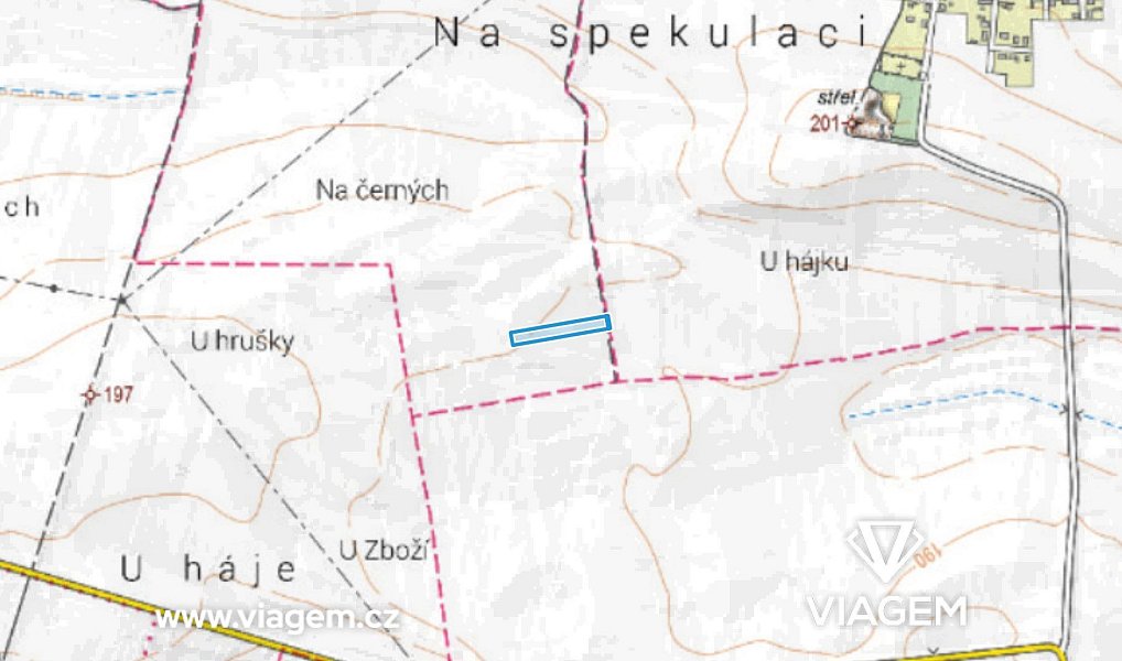 Prodej pole 624 m², Čilec – náhled fotky 3
