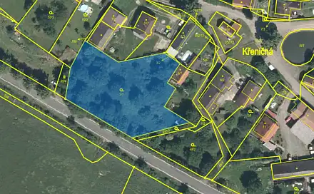 Prodej stavebního pozemku 2 807 m², Chotilsko - Křeničná, okres Příbram