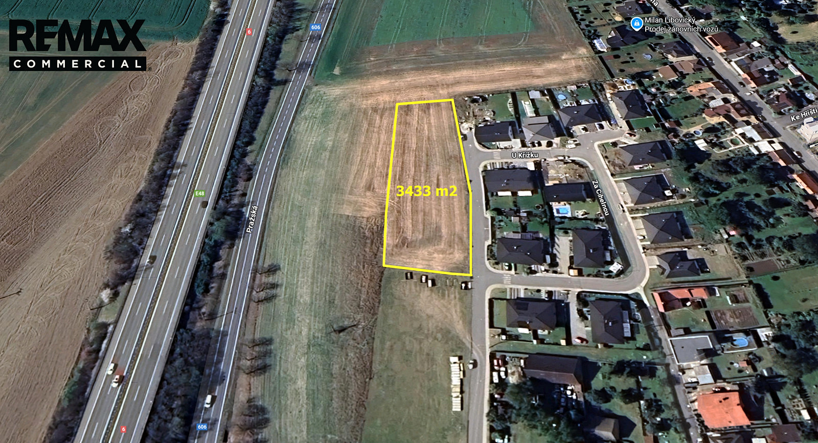 Prodej komerčního pozemku 3 433 m² – fotografie 2