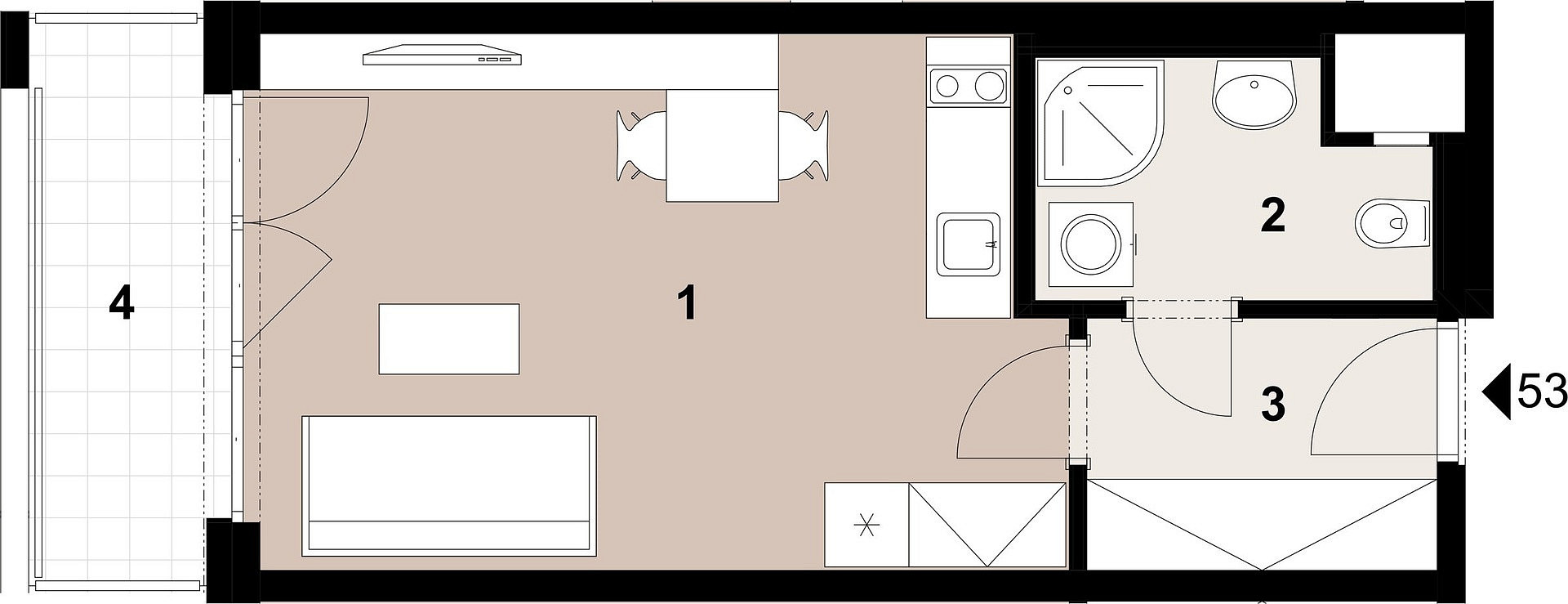 Prodej bytu 1+kk 30 m² – fotografie 2