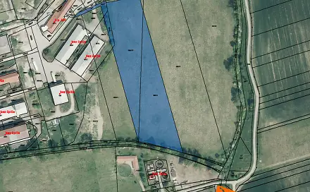 Prodej komerčního pozemku 10 719 m², Letonice, okres Vyškov