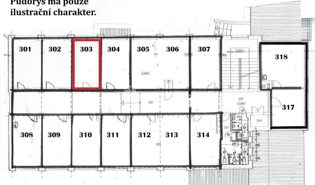 Pronájem kanceláře 15 m², České Budějovice – náhled fotky 3