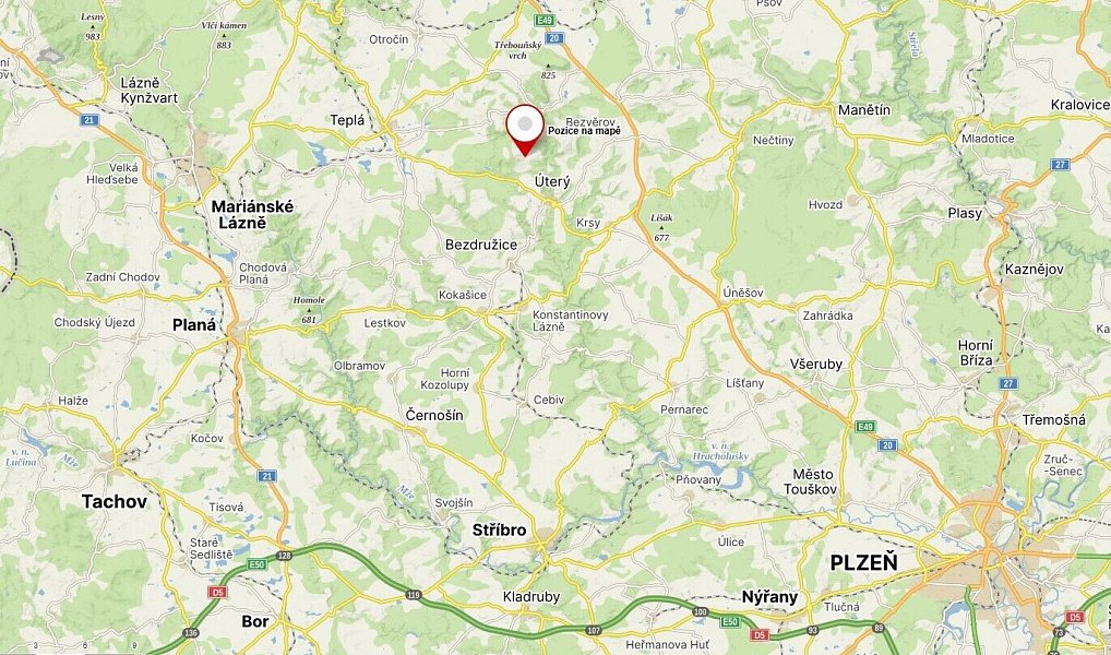 Prodej pozemku 1 500 m², Úterý – náhled fotky 4