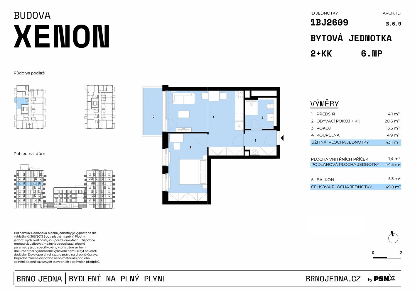 Prodej bytu 2+kk 43 m² — photo 2
