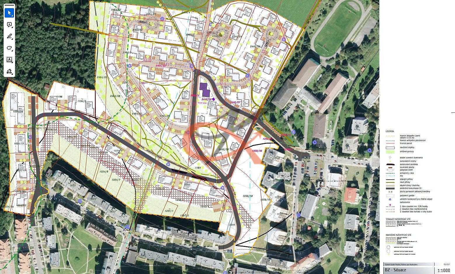 Prodej stavebního pozemku Rožnov pod Radhoštěm – pohled 3