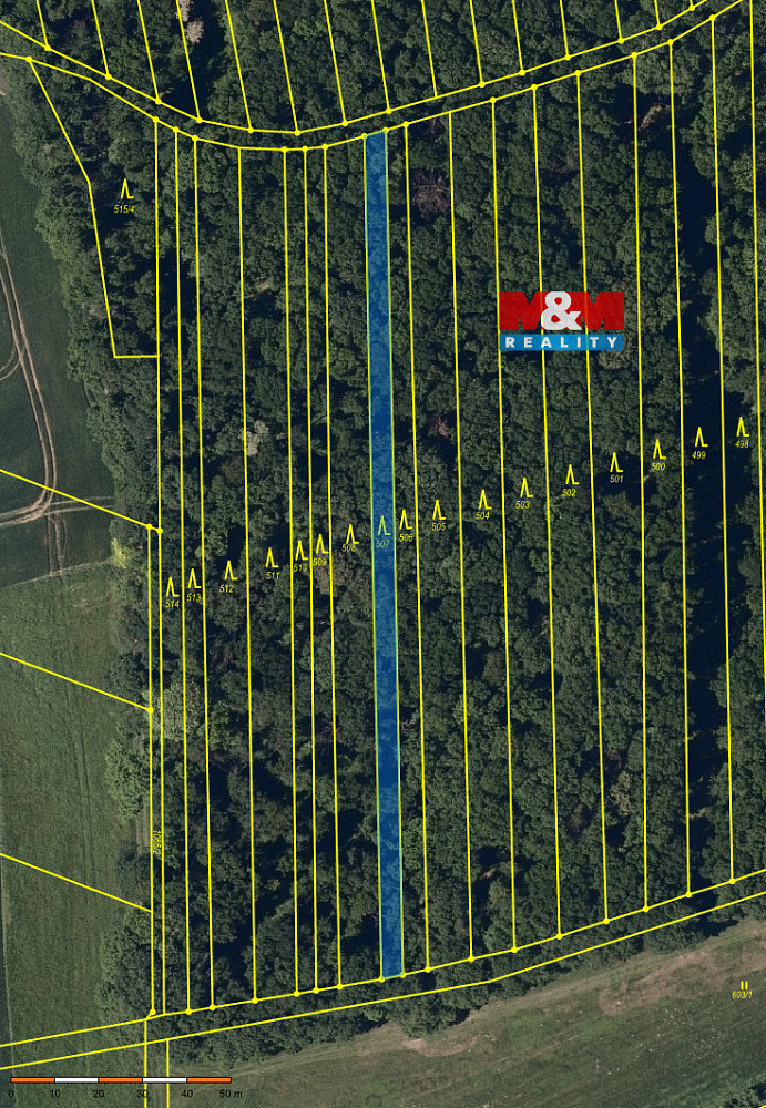 Prodej lesa 947 m²