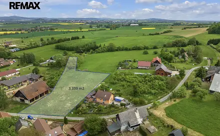 Prodej stavebního pozemku 3 399 m², Podhradí, okres Jičín